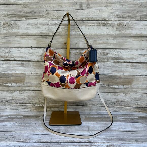 Coach Purse Park Hand Drawn Scarf Print Convertible Shoulder Bag Crossbody Small - Picture 1 of 16